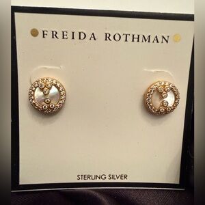 Freida Rothman Gold and Silver Earrings
